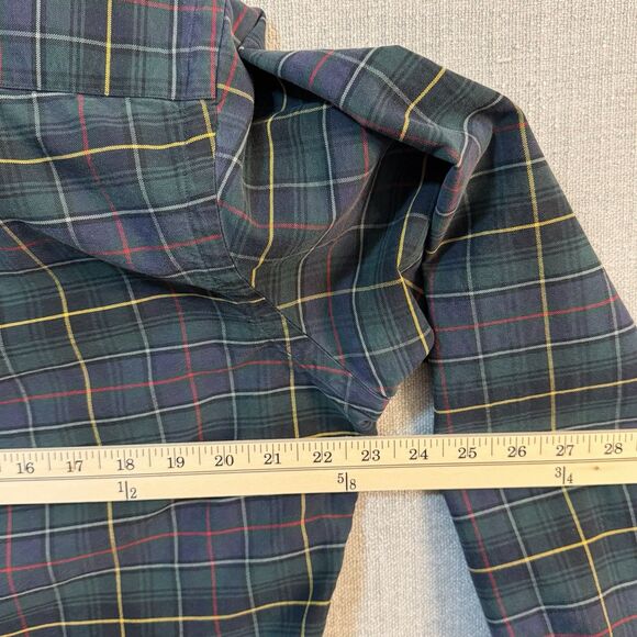 Ralph Lauren Shirt Mens Medium Green Plaid Classic Fit Long Sleeve Pony Logo - Picture 4 of 8